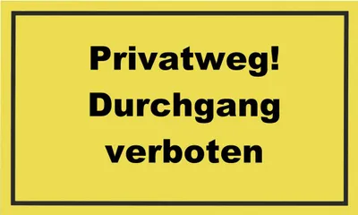 Produktbild von Hinweisschild "Privatweg! Druchgang verboten" rot, 15 x 25 cm aus Kunststoff