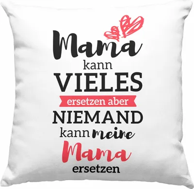 Produktbild von Trendation - Mama Deko-Kissen mit Füllung 40x40 mit Spruch Geschenk Muttertag von Tochter Sohn Mutter  Deko-Kissen mit Füllung 40x40 (Grün)