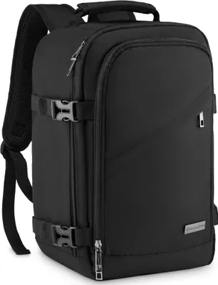 Produktbild von Zagatto ZG895 Handgepäckrucksack 40x20x25cm für Ryanair, Wizzair Kleiner Reiserucksack für Flugzeug unter Sitz für Männer Schulrucksack Schwarz