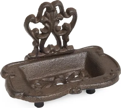Image de Moritz Porte-savon avec rosace décorative Porte-savon Porte-savon en fonte Porte-savon hérisson Boîte à savon Egouttoir