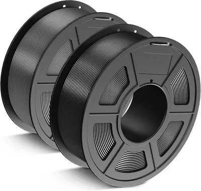 Produktbild von 3D Drucker Filament 1,75mm stark schwarz grau 1,1kg