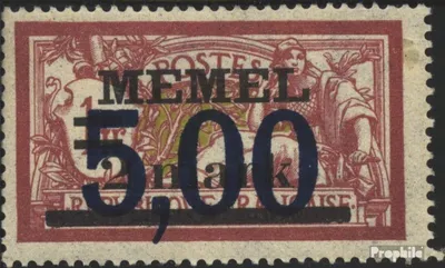 Produktbild von Briefmarken Memelgebiet 1922 Mi 51 postfrisch Aushilfsausgabe