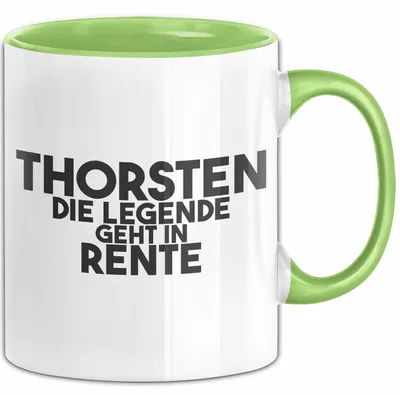 Produktbild von Thorsten Tasse Thorsten – Die Legende Geht In Rente Geschenk (Grün)
