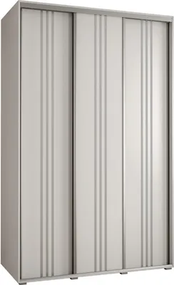 Produktbild von MEBLE KRYSPOL Davos 6 Schrank, drei Türen - 235,2x150x60 cm - Weiß Weiß Silber