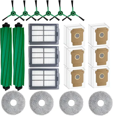 Reinigungsset für Roomba Plus 405/505: 2 Bürsten, 3 Filter, 6 Seitenbürsten