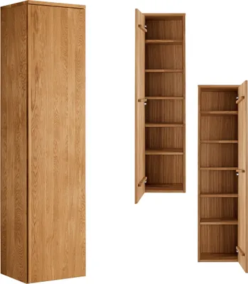 Produktbild von Garderobenschrank Eiche massiv geölt SALACH-64, B/H/T: ca. 40/165/35 cm