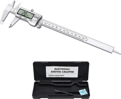 Produktbild von B33C Digitaler Messschieber 0-200mm Edelstahl LCD Digital-Schieblehre Präzisionsmessgerät Innen Außen Tiefenmessung mm/inch Umschaltbar