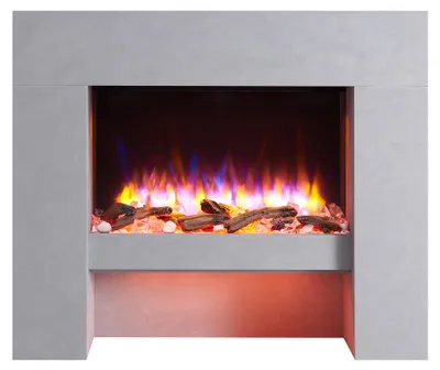 Immagine prodotto di Caminetto elettrico BALDERIA Naran - Caminetto a libera installazione - Colore grigio cemento