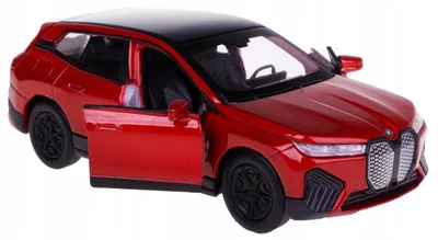 Obrázek produktu pro BMW iX, model od společnosti Welly, kovový, měřítko 1:34-39, červený