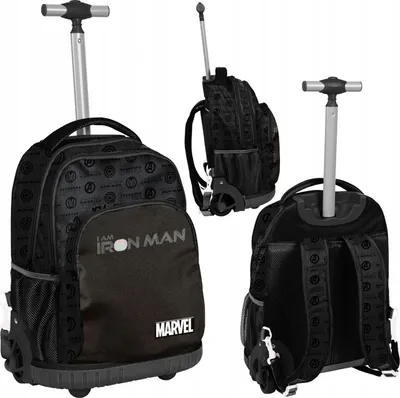 Produktbild von Rucksacktrolley Schultrolley Schulrucksack Schulranzen Rucksack auf Rädern; Iron Man