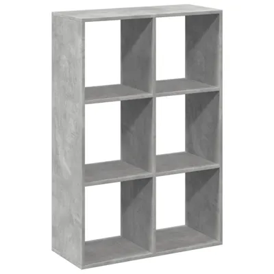 Produktbild von vidaXL Raumteiler-Bücherregal Betongrau 69,5x29x103,5 cm Holzwerkstoff