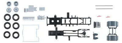 Produktbild von Herpa 084178 - 1/87 Fahrgestell Volvo FH mit Chassisverkleidung (2 Stück) - Neu