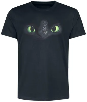 Produktbild von Drachenzähmen leicht gemacht T-Shirt Herren Ohnezahn - Augen - Toothless schwarz S