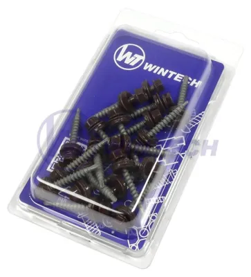 Produktbild von WINTECH Dachschraube + EPDM 4,8 x 35 RAL 8017 CICDJ48035DBLM1