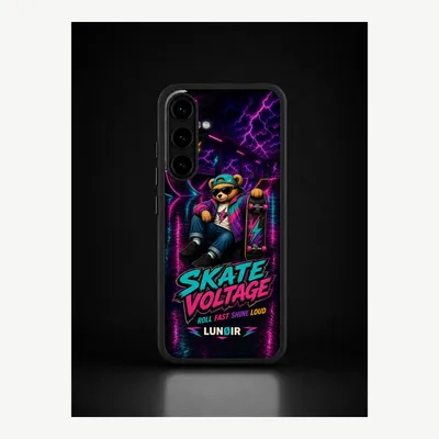 Productafbeelding van Samsung S25 hoesje, telefoonhoesje, beschermhoesje, case met skateboardmotief – LUNØIR ©