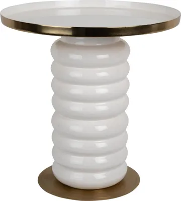 Image de Leitmotiv - Table d'appoint Ruby - Blanc - Ø41cm
