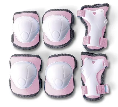 Produktbild von Yvolution Schutzset rosa medium - Schutzausrüstung für Kinder