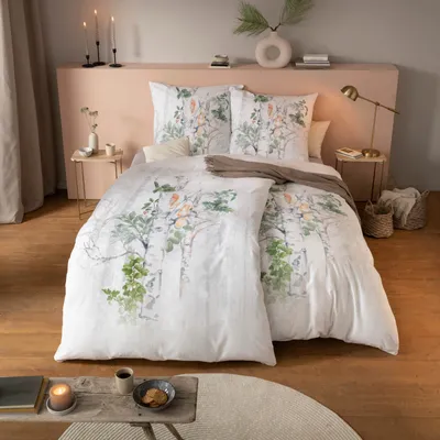Produktbild von Estella Kuschelflanell Bettwäsche Snow schnee 155x220 cm + 80x80 cm