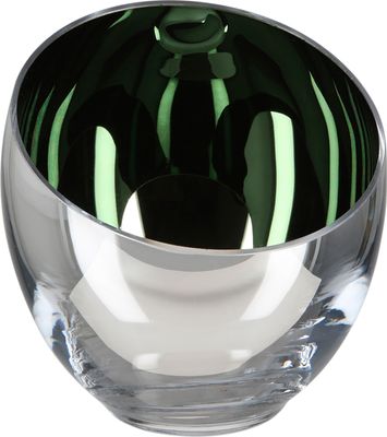 Fink Teelichthalter Candy moosgrün Glas Höhe 11 cm