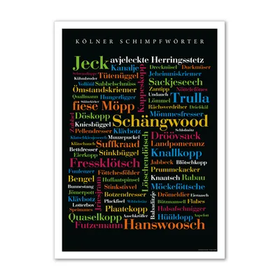 Produktbild von Poster Kölner Schimpfwörter (50x70 cm)