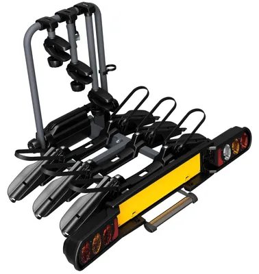 Productafbeelding van Fietsendrager voor 3 fietsen, aanhangermodel, zwart, 100 x 80 x 70 cm