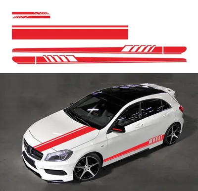 Productafbeelding van Racing Sticker Set van 5 - Voor Auto's, Rood