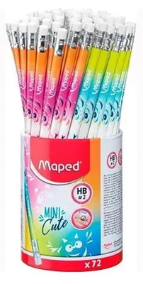 Image de Maped Crayon MINI CUTE avec gomme HB 72er Köcher
