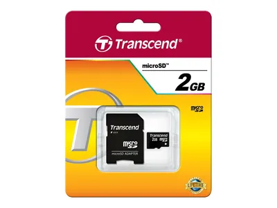 Immagine prodotto di Transcend - Scheda di memoria flash (adattatore SD incluso) - 2 GB - microSD