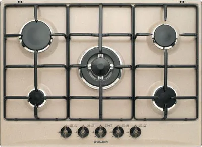 Immagine prodotto di Glem Gas GT755SA piano cottura a gas Sabbia Da incasso 70 cm 5 Fornelli