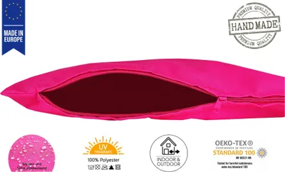 Produktbild von JACK 2er Set 45x45cm Outdoor Kissenhülle Bezug Kissen Hülle Lounge Garten Einfarbig, Farbe:Pink
