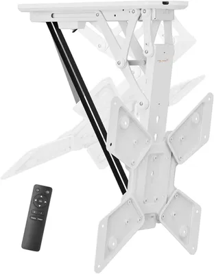 Productafbeelding van Inklapbare gemotoriseerde plafondhouder met afstandsbediening voor tv of flatscreen 23-55 inch (58-140 cm) VESA - Conform - Wit