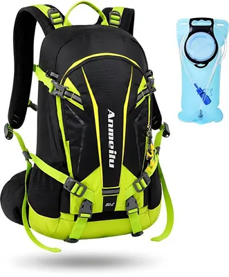 Productafbeelding van CarryQuest® - Fietsrugzak - 20 liter, nylon met regenhoes, ademend rugpand, groen
