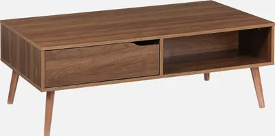 Produktbild von sweeek - Vintage Couchtisch Nussbaumdekor - Nussbaumfarben