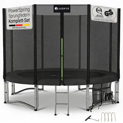 Produktbild von Juskys Trampolin JumpMaster L Ø 305 cm mit Sicherheitsnetz & Leiter