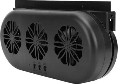 Produktbild von Solarbetriebener Auto-Fenster-Abluftventilator, Tragbarer Ventilator, Fahrzeug-Lüftungsventilator, 12-V-Autofenster-Solar-Abluftventilator für Auto