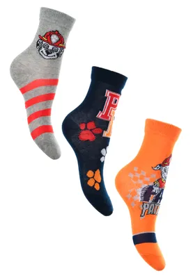 Produktbild von Paw Patrol Marshall 3 Paar Kinder Socken Strümpfe Set, Größe:27/30