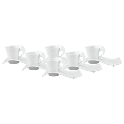Produktbild von Villeroy & Boch NewWave Caffè Espressotasse mit Unterteller 80 ml 6er Set