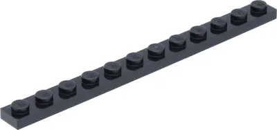 Produktbild von Lego® 1x12 Platten 60479 - 50 Stück Schwarz