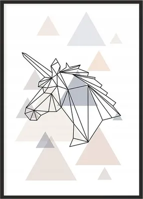 Image de Image Poster dans un cadre 43x33 cm Licorne P1187