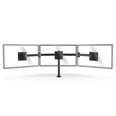 Image de Support d'écran triple NEDIS - support de table pour 14 à 24 pouces, pour trois écrans