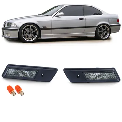 Produktbild von Klarglas Seitenblinker Schwarz passend für BMW 3er E36 bis 96 + 5er E34 88-95