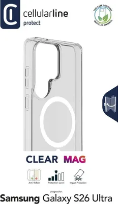 Produktbild von Cellularline CLEAR MAG - GALAXY S26 ULTRA, Cover, Samsung, Galaxy S26 Ultra, 17,5 cm (6.9"), Transparent