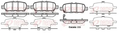 Produktbild von REMSA Bremsbeläge Satz Hinten Bremsklötze für SUZUKI Grand Vitara II SUV (JT, TE, TD) 0876.41