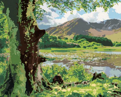 Produktbild von Zuty - Malen nach Zahlen - NATUR UND BERGE, IRLAND (TED DAVIS), 40x50 cm, ohne Keilrahmen