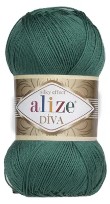 Produktbild von Alize Diva 453 Garn 100g/350m Mikrofaser, seidig glänzend, Meergrün