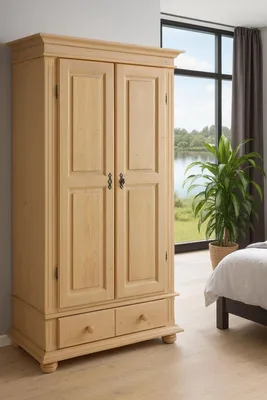 Produktbild von Kleiderschrank Fichte natur Mehrzweckschrank Garderobenschrank #3404