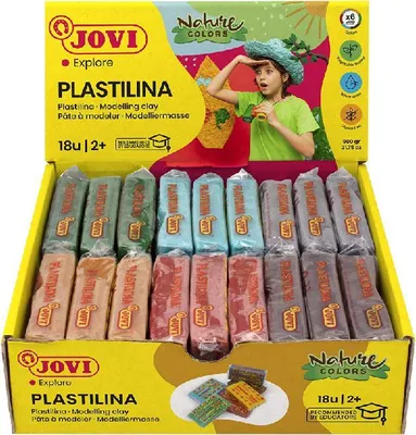 Obrázok produktu pre Jovi Plastilina Detská modelovacia hmota Natural 18 x 50 g