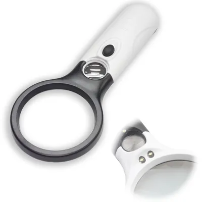 Imagen del producto de KRUMAD Lupe con luz, lupa de lectura con LED, lupa de mano, lupa grande para ampliar, ideal para personas mayores, lectura, pasatiempos, manualidades y detalles pequeños, Imagen generada por IA