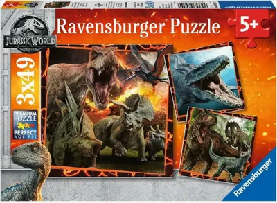 Obrázok produktu pre Ravensburger 00.008.054, 49 kusov, dinosaury, 5 rok / roky