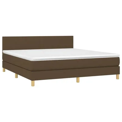 Produktbild von vidaXL Boxspringbett mit Matratze Dunkelbraun 160x200 cm Stoff